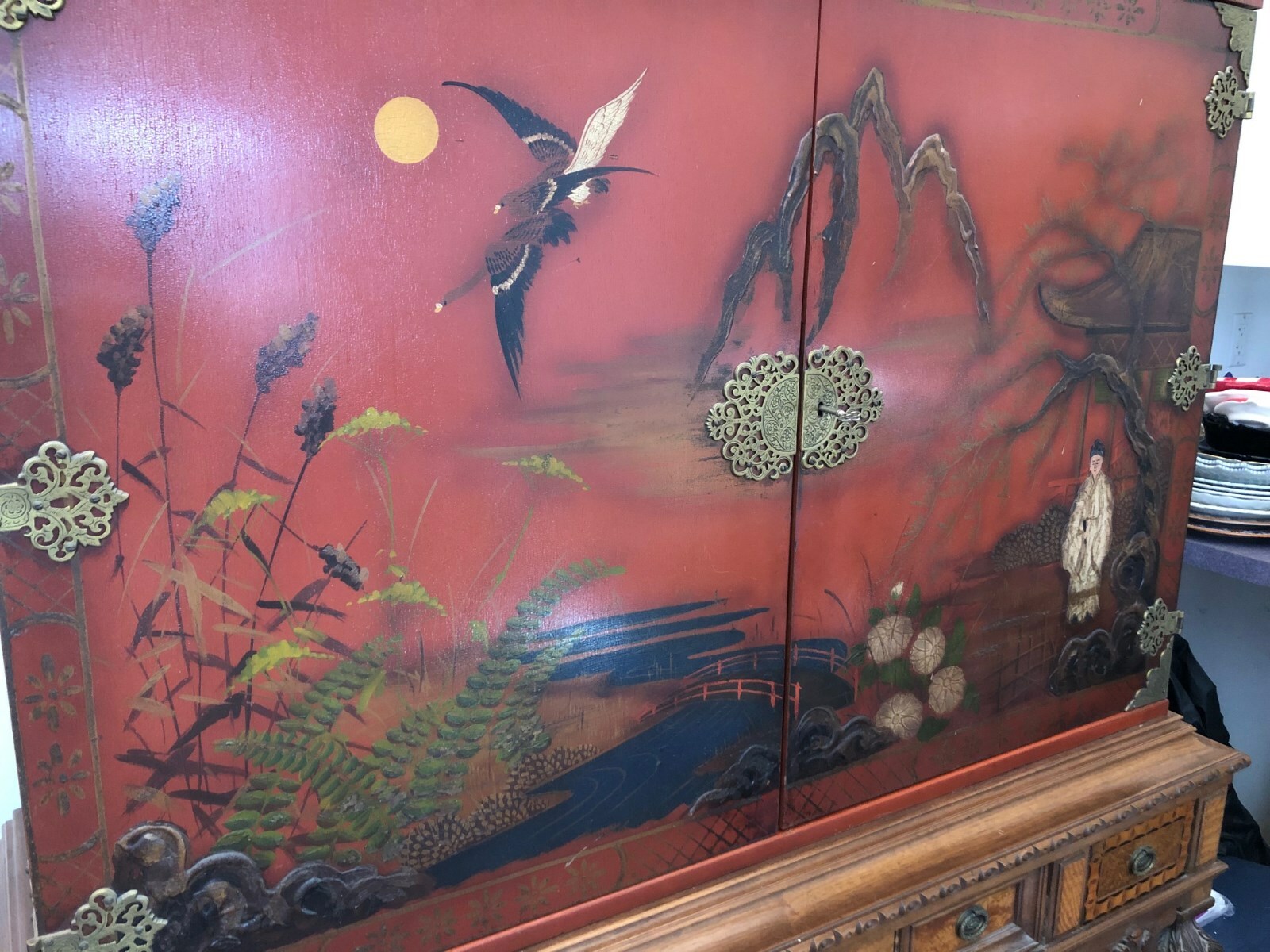 Rockford Republic Furniture Asian/Oriental Chest Circa 1930's Rare