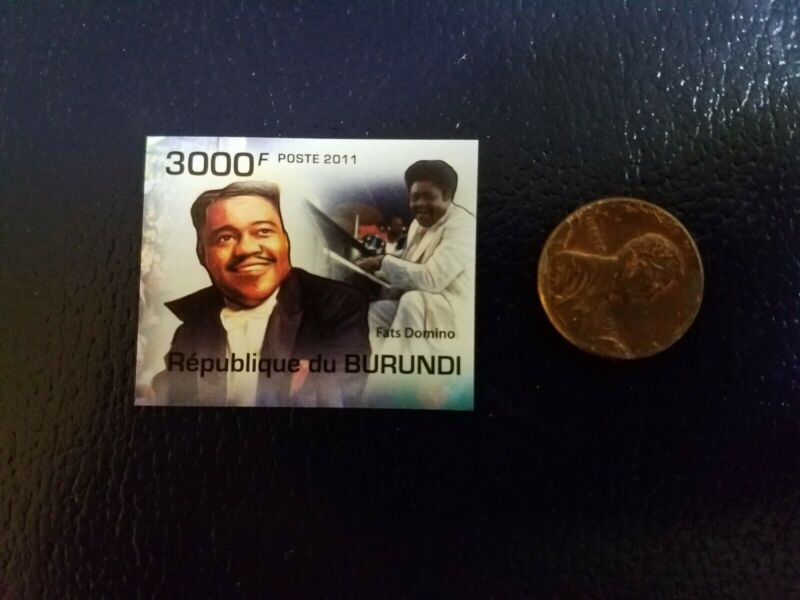 Fats Domino Singer Entertainer 2011 Republique Du Burundi Non Perforated Stamp