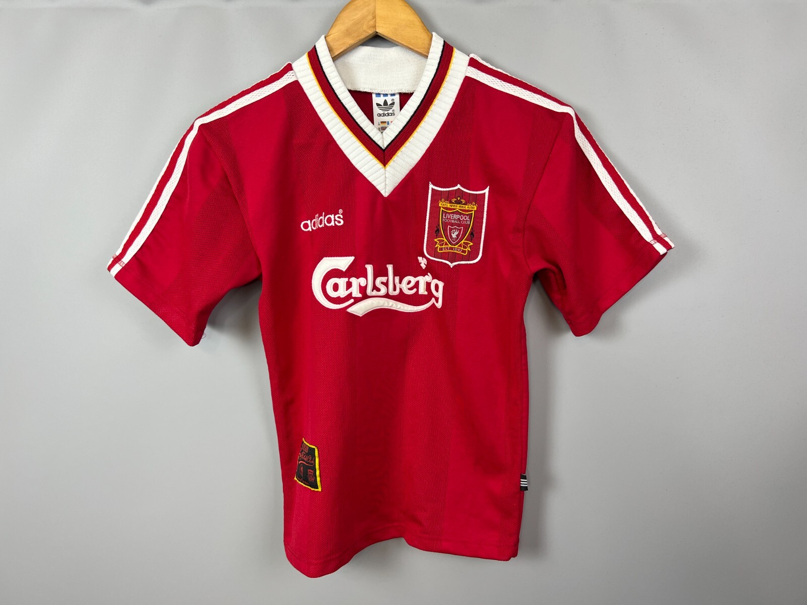 1995/96 アディダス製　リバプール　ホームユニフォーム　Liverpool LIVERPOOL 1995 1996 HOME SHIRT FOOTBALL SOCCER JERSEY ADIDAS
