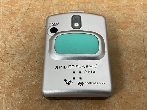 Spiderflash AFib Sorin Group Portable Heart ECG Monitor Recorder Silver Device