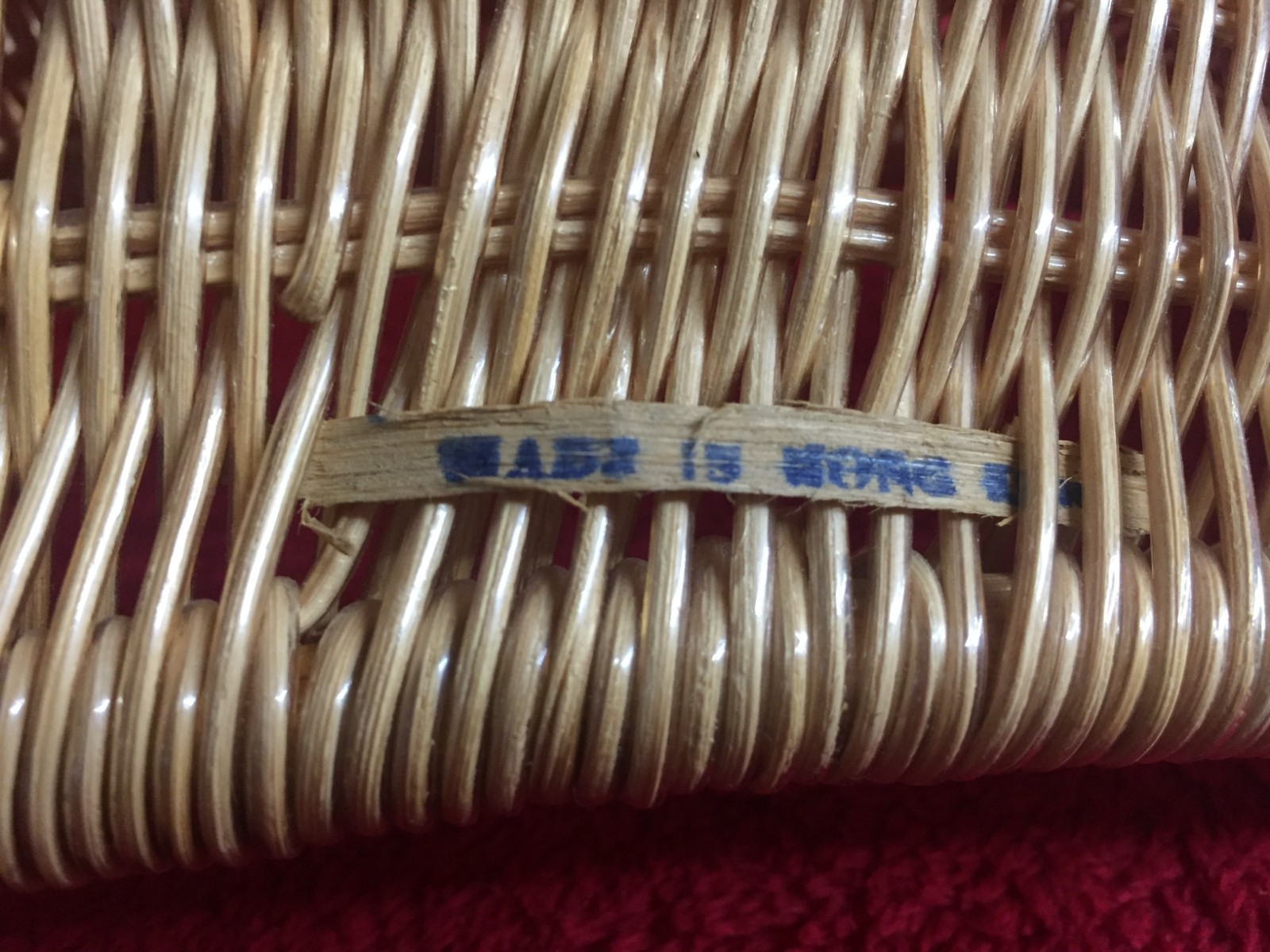 Pair of 2 Vintage Cesta Wicker Scoops for Jai Alai Hand Woven Rattan Hong Kong