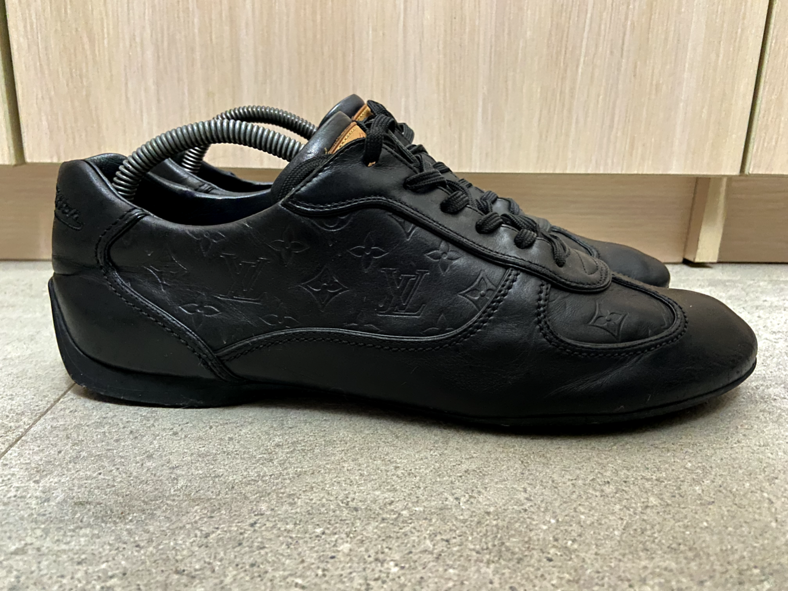 Louis vuitton men shoes, sneakers uk8 black leather monogram Louis vuitton men shoes, sneakers uk8 black leather monogram