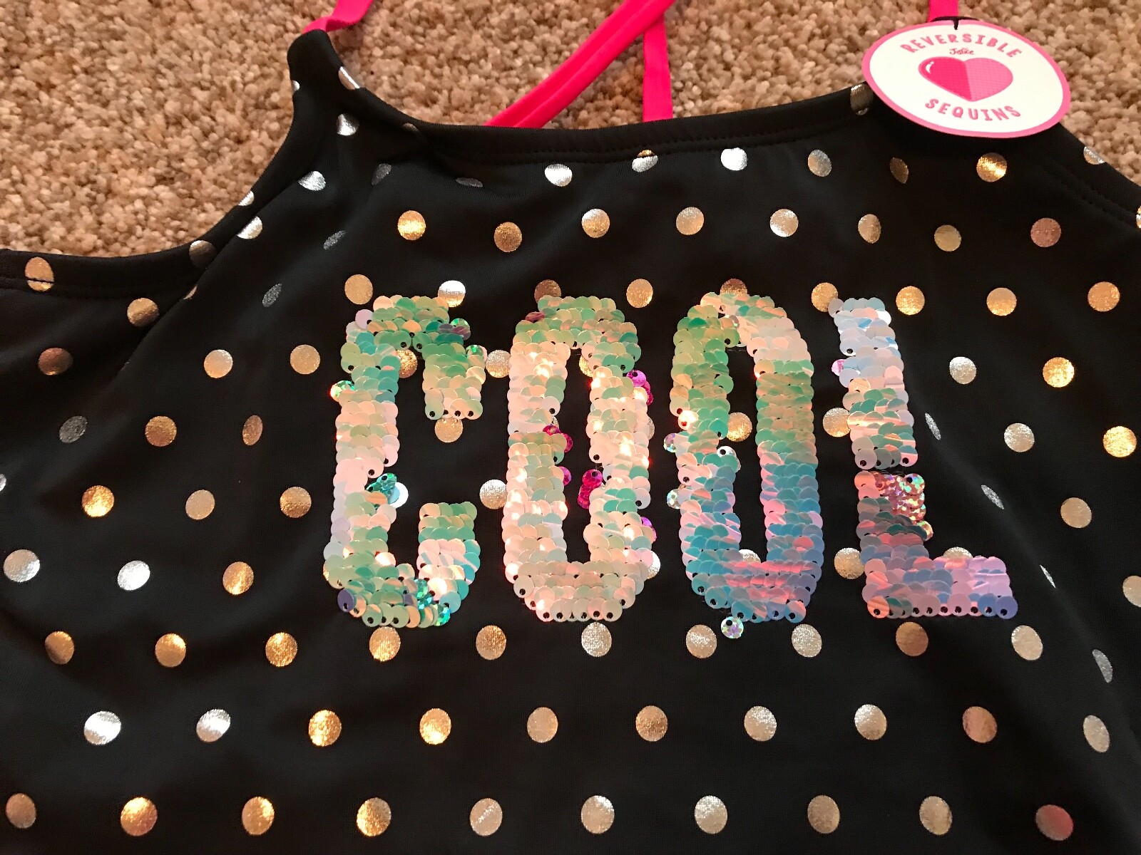 New Justice girl's 2 piece tankini bathingsuit, swimsuit size 12