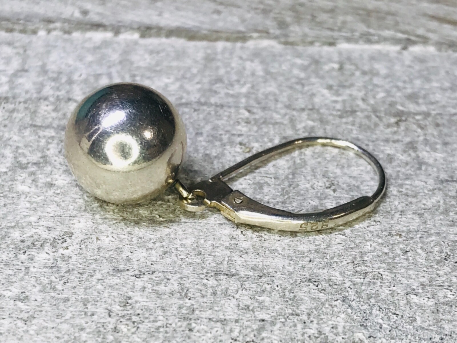 Sterling Silver Drop Ball Earrings