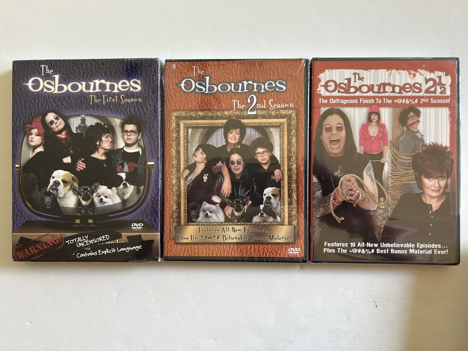 THE OSBOURNES - Brand New - SEASONS 1, 2 & 2 1/2 COMPLETE