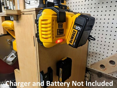 Wall Mount For DeWalt DCB118 Charger With Optional 20v Max Battery Mounts