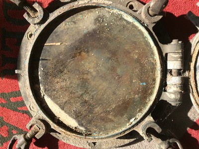 Vintage Bronze WWII Era Ship's Nautical Porthole, with Cover 16