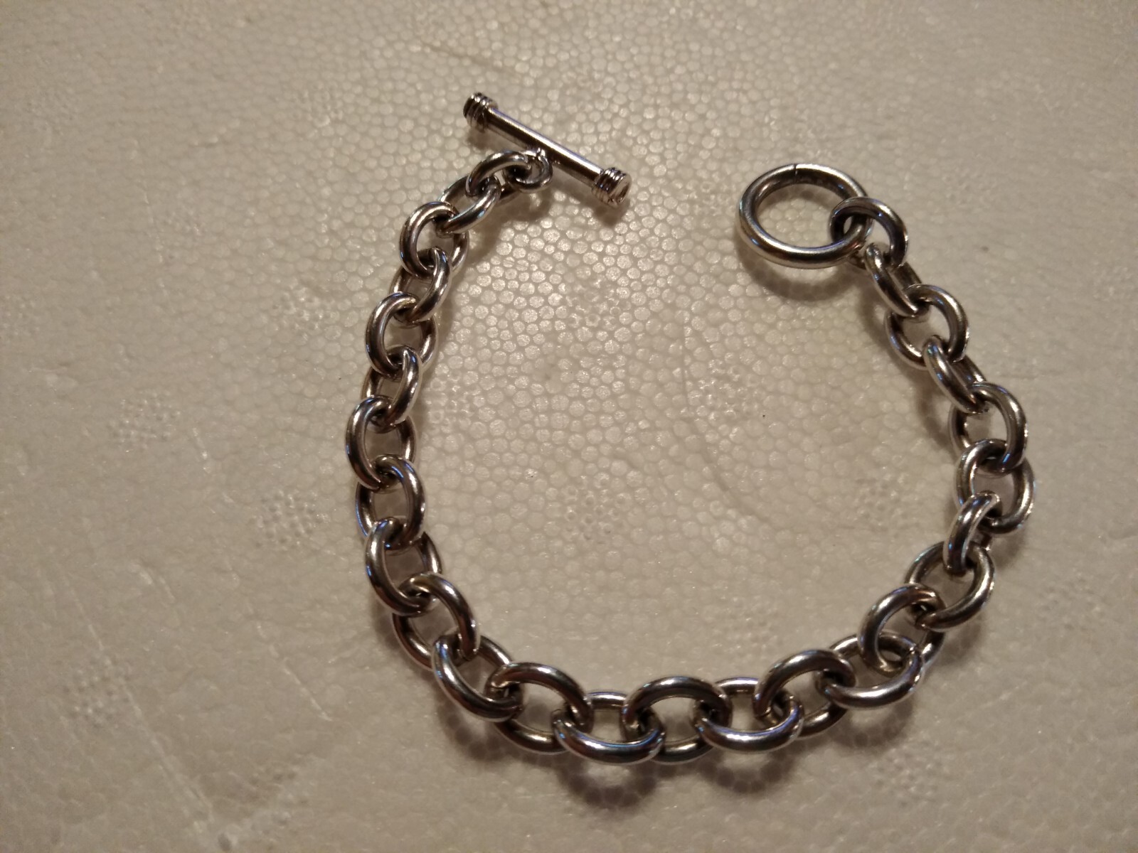 アクセサリー Vintage Silver Heavy Link Chain Bracelet Antique Silver Chunky Heavy Bracelet, Statement Curb Chain