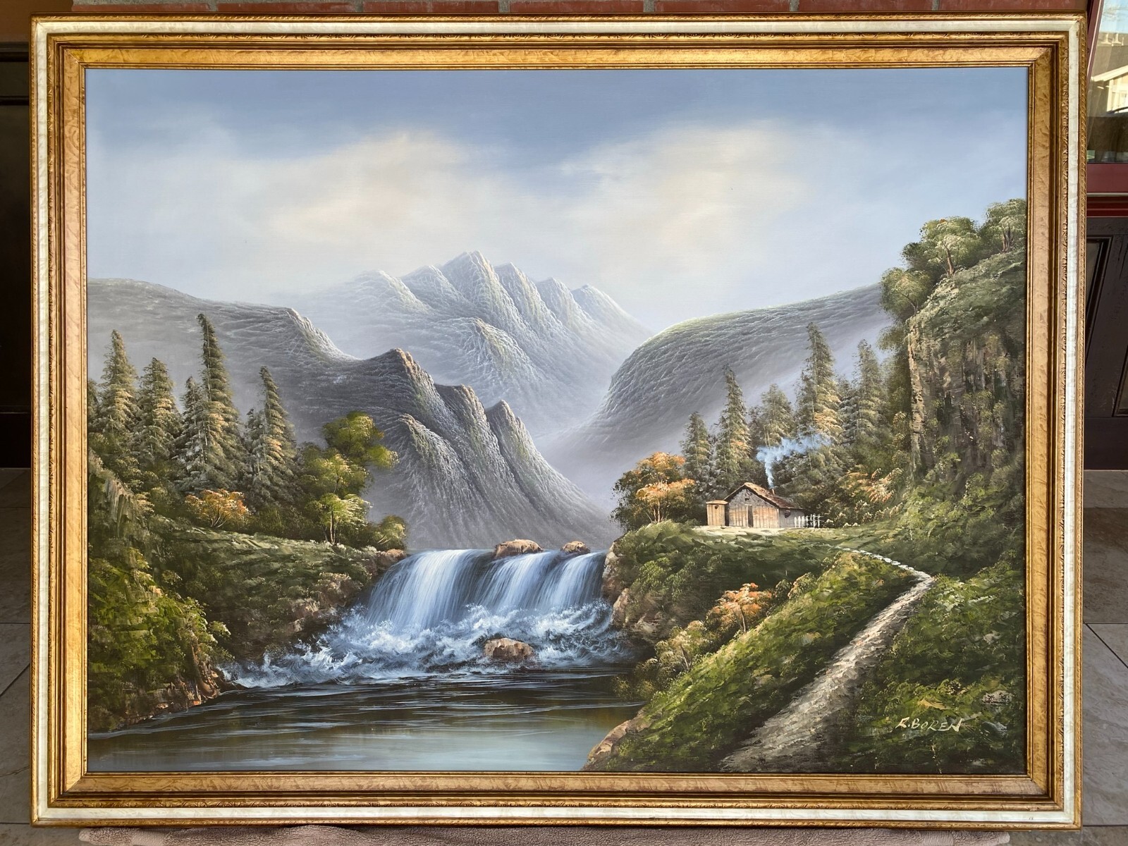 絵画 Mountain waterfall 91fSPnSMotL._UF350,350_QL50_.jpg
