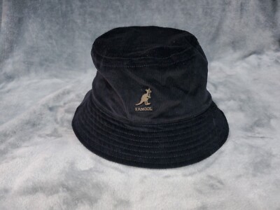 KANGOL OG CORDUROY BUCKET HAT MENS SMALL 21445309 NEW UNISEX BLACK
