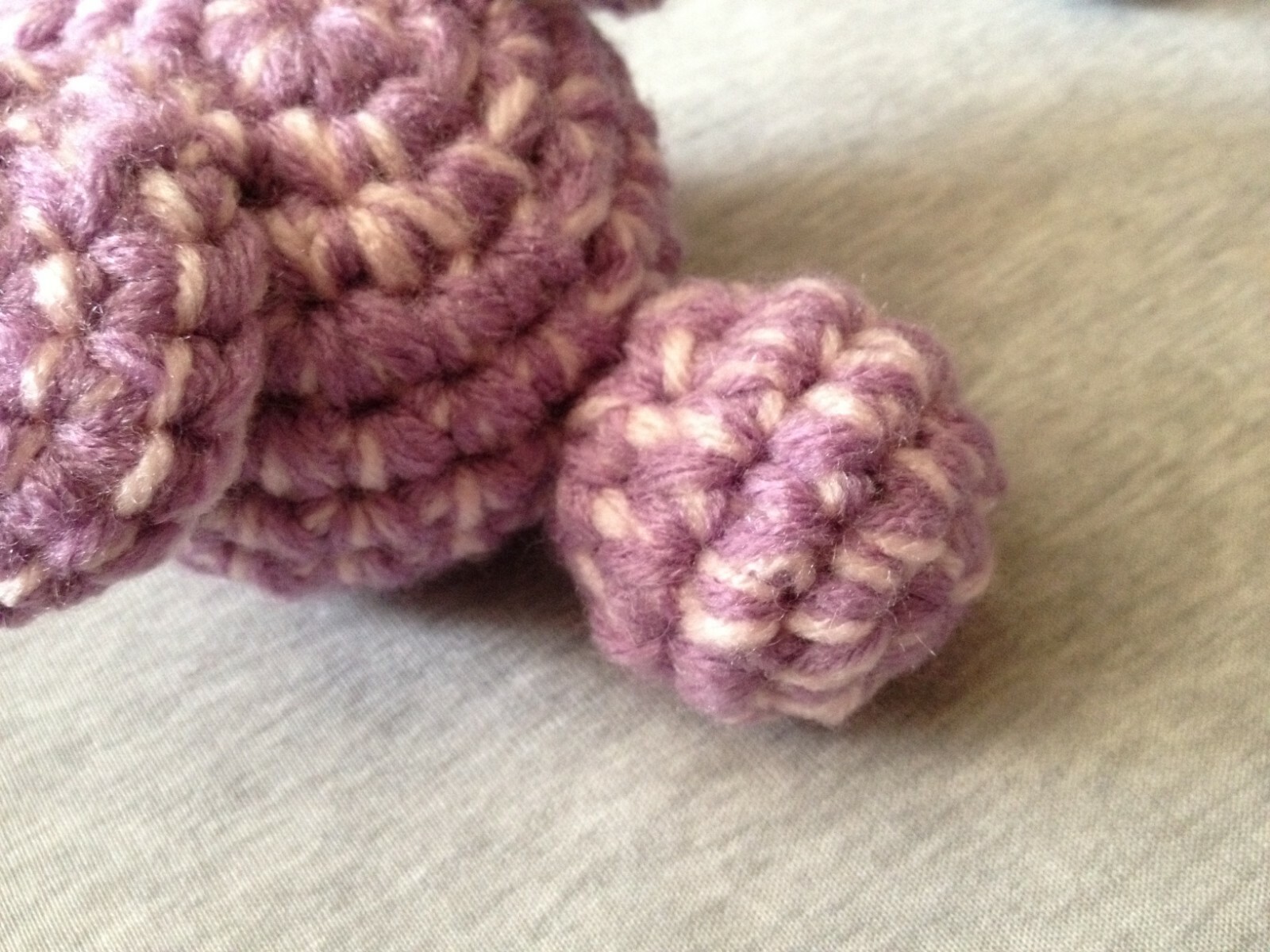 Handmade Pink/Purple Crochet Puppy Chibi Baby