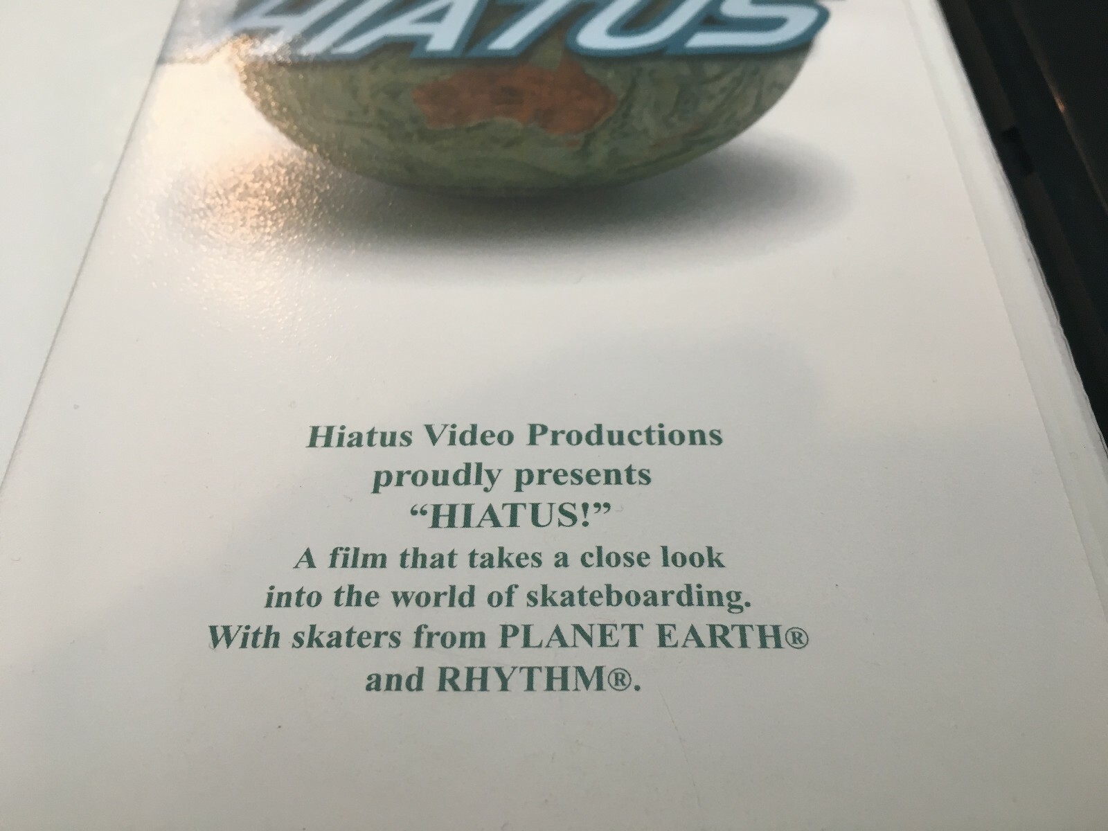 Vintage Planet Earth Hiatus 1995 Rhythm skateboarding VHS RARE - PERSONAL COLLEC