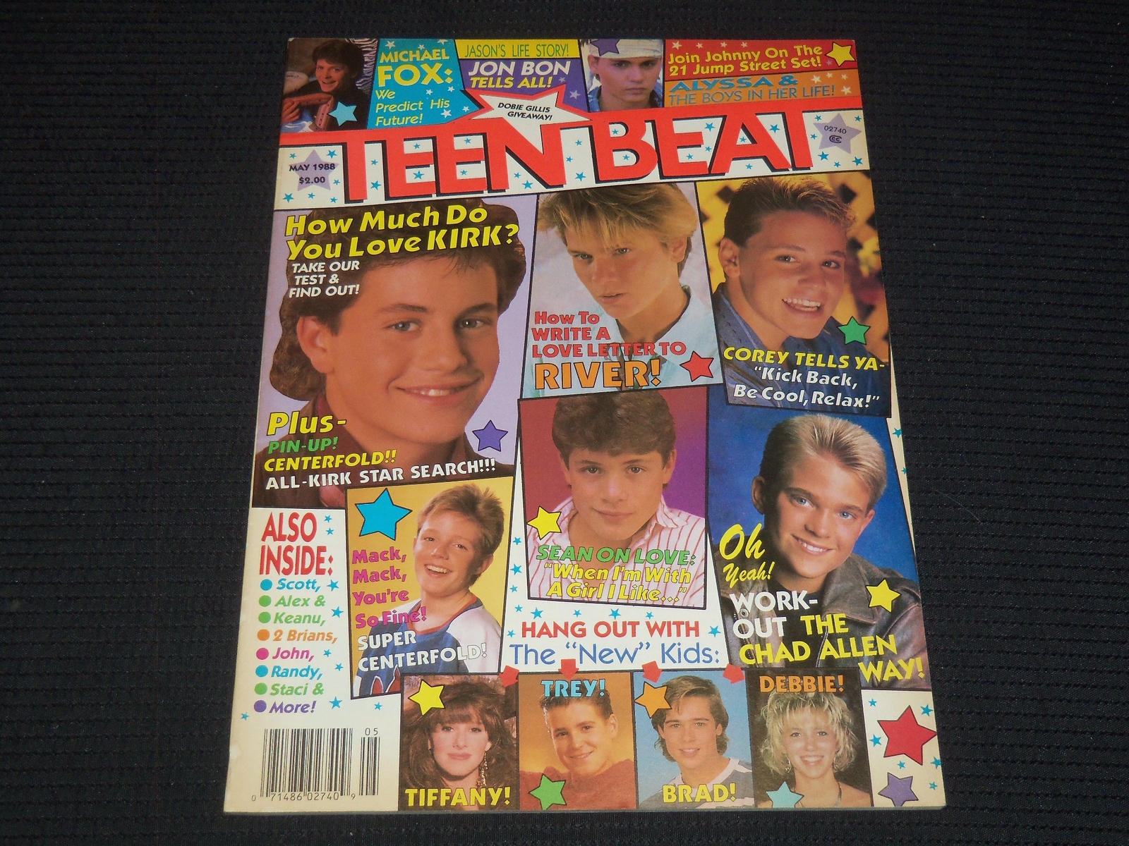 1988 MAY TEEN BEAT MAGAZINE - RIVER PHOENIX COVER - E 14888