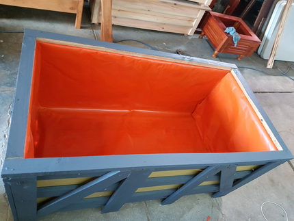 timber planter box 1m long,raised garden bed,wooden box 