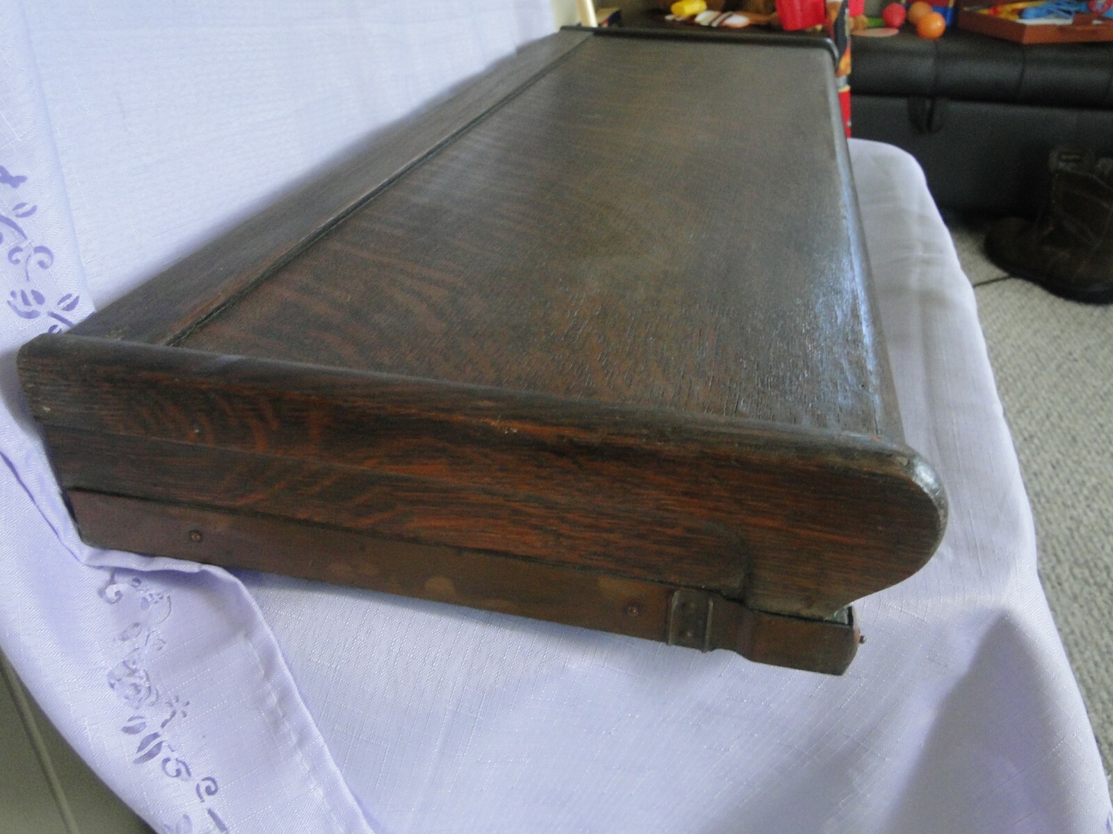 Tiger Oak Barrister Bookcase lobe Wernicke Macey Serpentine Top # D