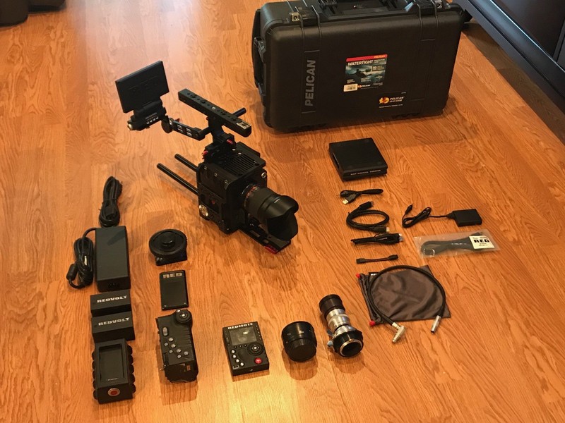 RED EPIC DRAGON X 6K CAMERA W/HUGE KIT, LENS,REDMOTE, CAGE, LCD,PL&CANON MOUNT