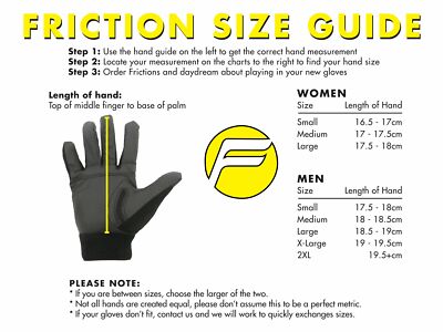 Friction Fleece Lined Ultimate Frisbee Gloves - Pair - MENS - ALL SIZES - BLACK