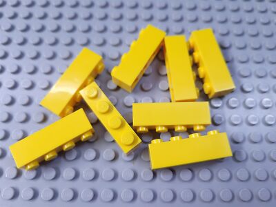 LEGO New Lot of 8 Yellow 1x4 Brick Building Pieces