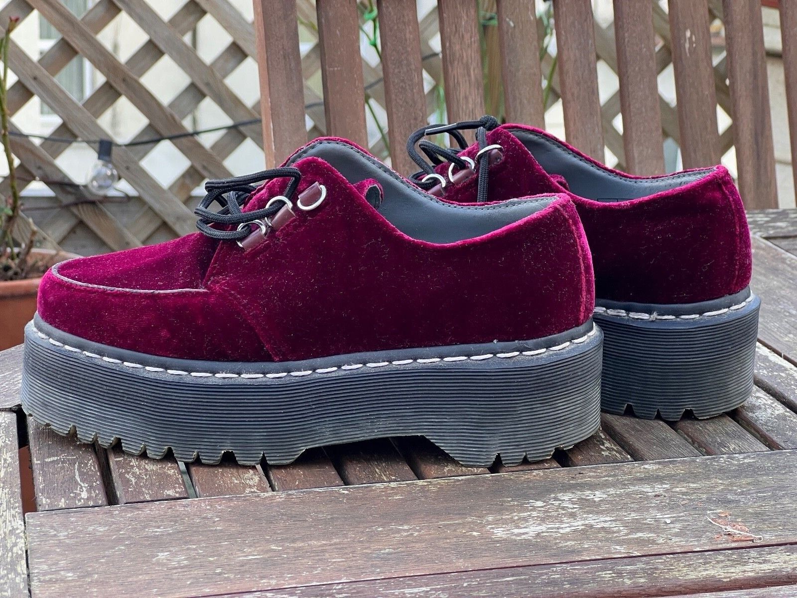 doc marten Red Velvet AGGY CREEPER 1461 Platform Shoes doc marten Red Velvet AGGY CREEPER 1461 Platform Shoes