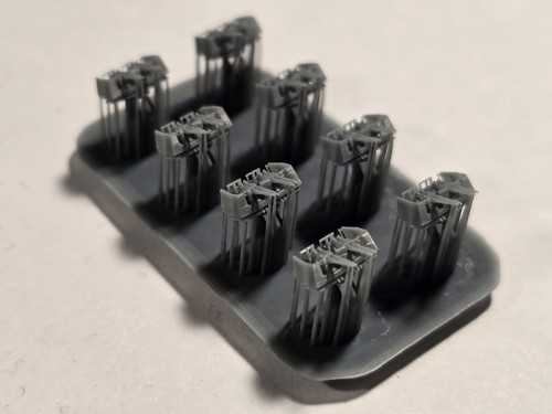 1/700 3D Printed Quad 40mm Bofors AA Guns W Shield X 8 3D Printed