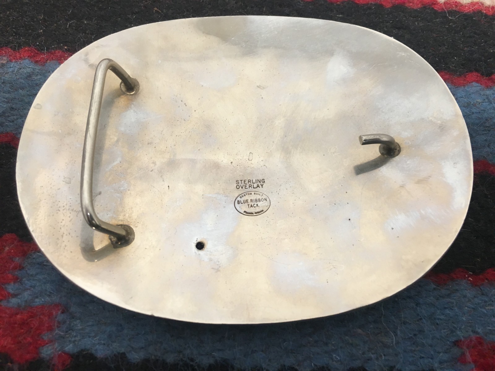 BLUE RIBBON ROPING TROPHY BUCKLE STERLING