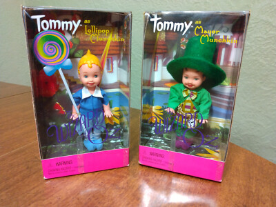 The Wizard of Oz Munchkins Tommy Mayor & Lollipop Barbie Dolls 2 Pieces NEW