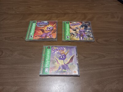 Spyro The Dragon Ps1 Game Lot of 3 w/ Riptos Rage Year Of The Dragon Tested Work