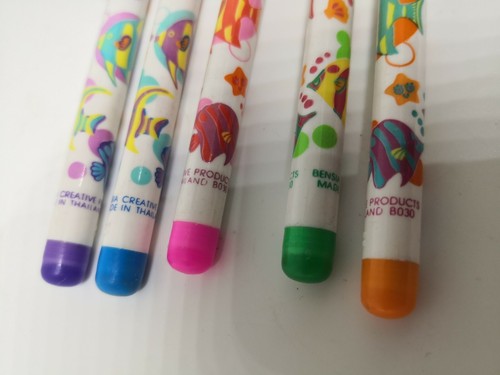 Lot 5psc BENSIA Fish Collection Pens Vtg 80‘s  Collection Pop a Point