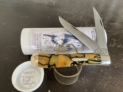 2017 GEC Great Eastern Cutlery Tidioute 488217 Tiger Eye Acrylic. NOS #48 1/156