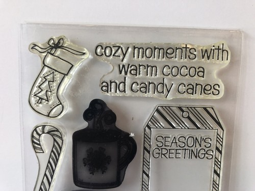 Hero Arts ” Christmas Cozy Moments “ Mug- Candy Cane- Poly Clear Stamps CL358