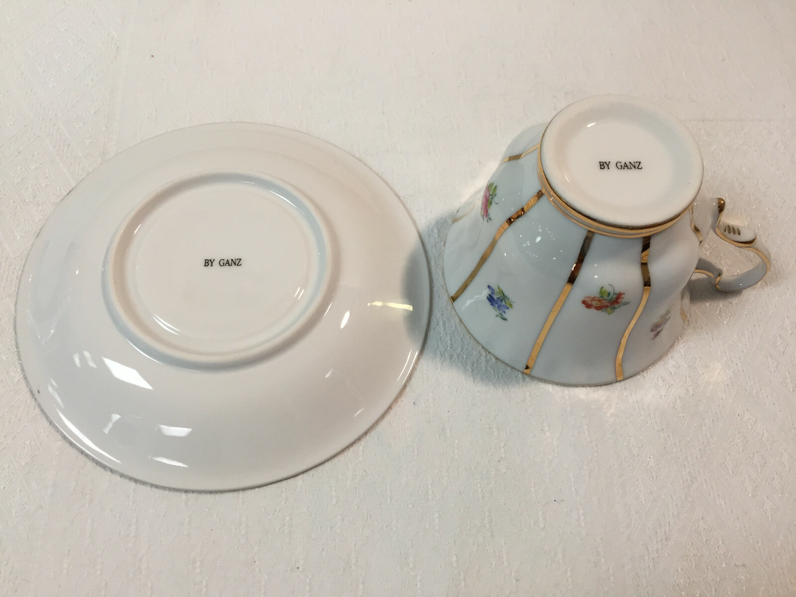Vintage Cup and Saucer , By Ganz .