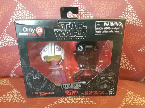 Star Wars The Black Series Titanium Helmets LUKE SKYWALKER  TIE FIGHTER PILOT 