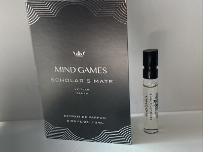 Mind Games SCHOLAR'S MATE Extrait de Parfum Spray Vetiver Cedar 2mL / 0.06oz NEW