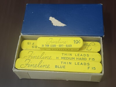 Vintage Sheaffer s Fineline Thin Pencil Leads Medium Hard F15 Box Of 11pcs