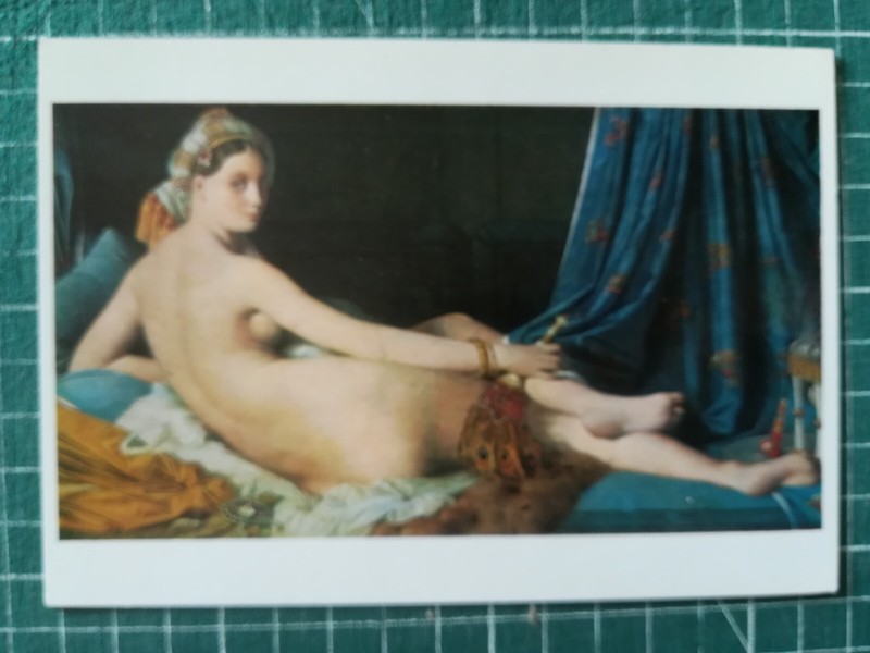 Uv154 Cpm Tableau ModÃ¨Le FÃ©Minin - ObÃ©Lisque CouchÃ©Es Par Dominique Ingres
