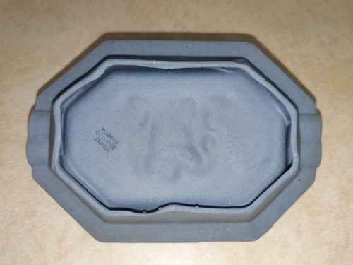 Vintage Occupied Japan Porcelain Ceramic Jasperware Cigarette ASHTRAY Blue White