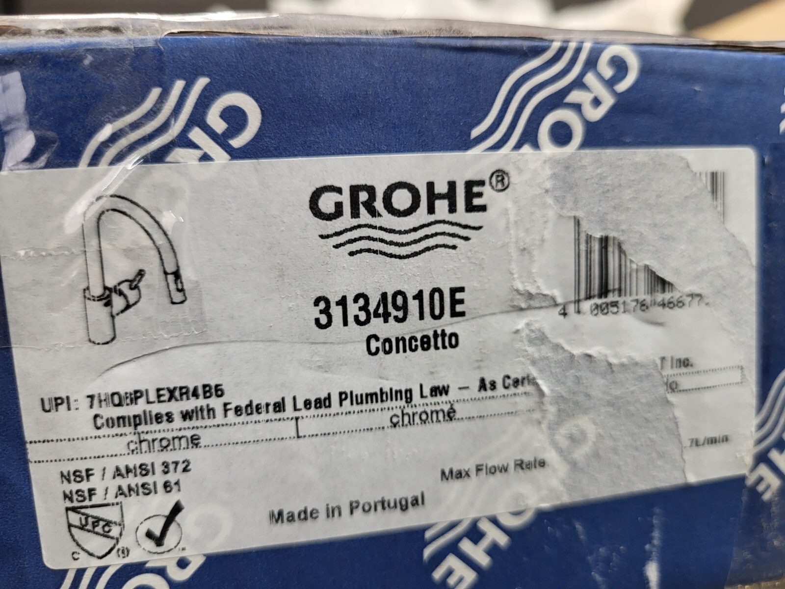 Grohe 3134910E Concetto Single-Handle Kitchen Faucet Starlight Chrome
