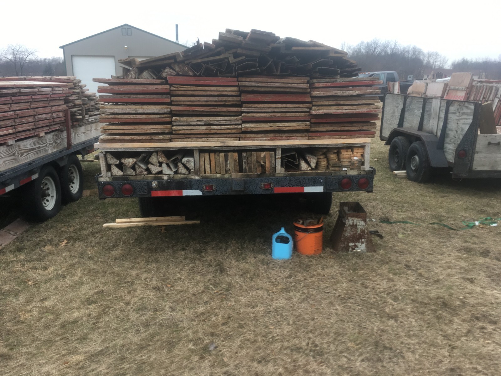 Advanced Wall Forms and three trailers for sale