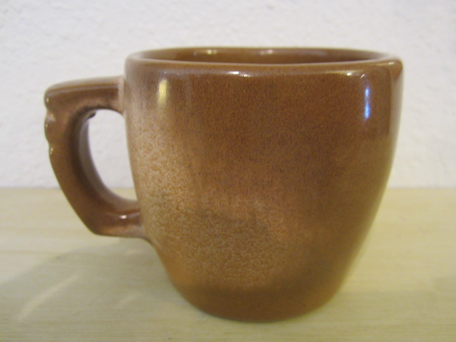 Vintage Frankoma Pottery Brown Satin Plainsman 5C Coffee Cup Mug 8oz