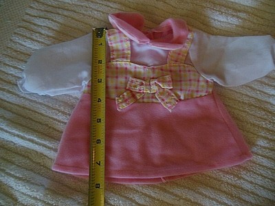 14 inch tall baby doll 4pc LOT 4 tops  Play clothes very nice condition pink