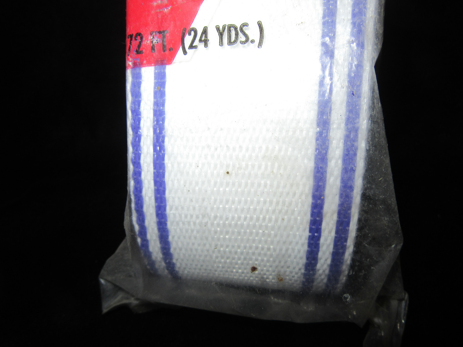 72' NOS Wellington Lawn Furniture Re-Webbing - White w/Blue Stripes-Unopened Pkg