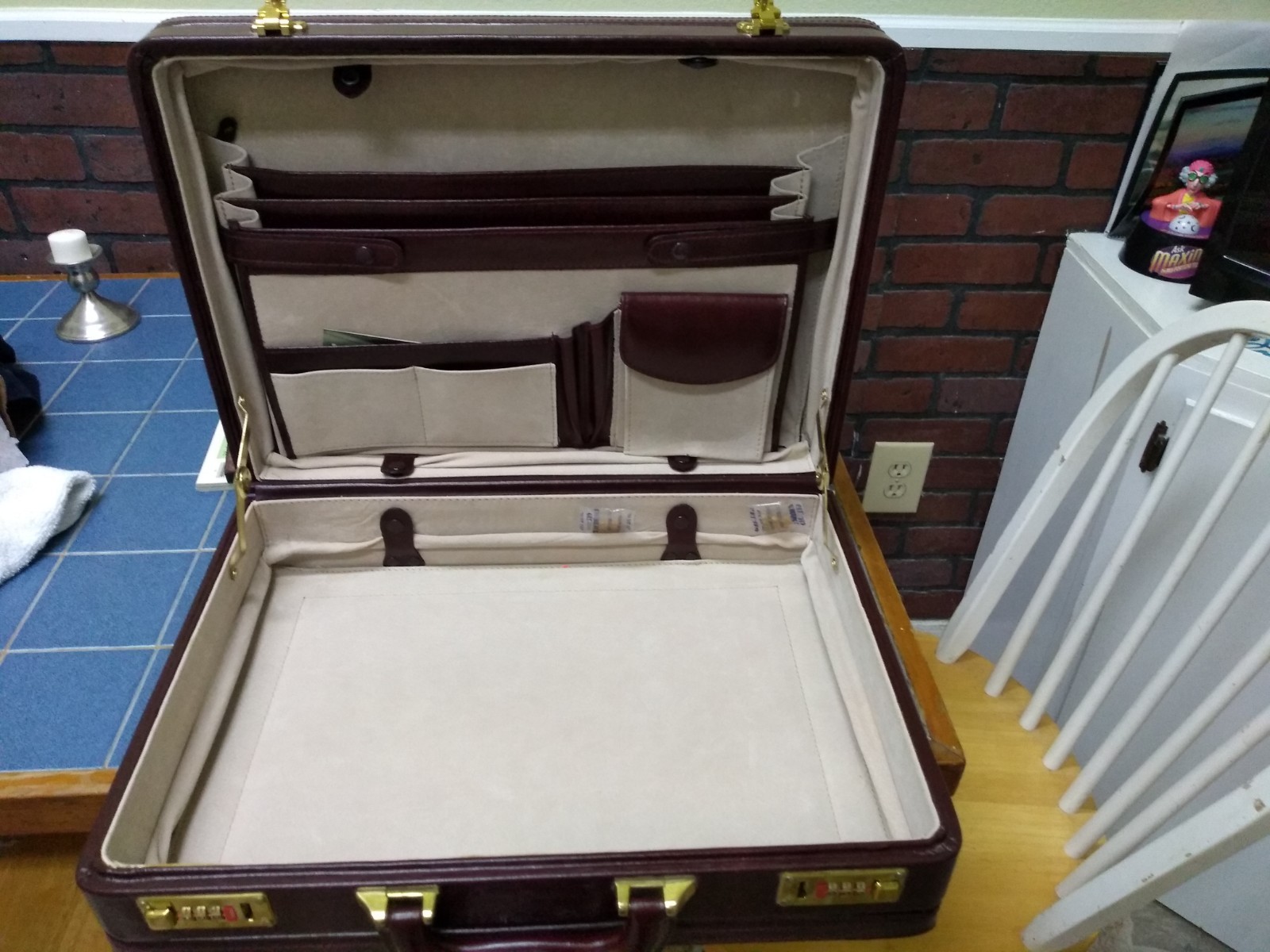 Georgio Bernini Leather Briefcase With Dual Combination Lock