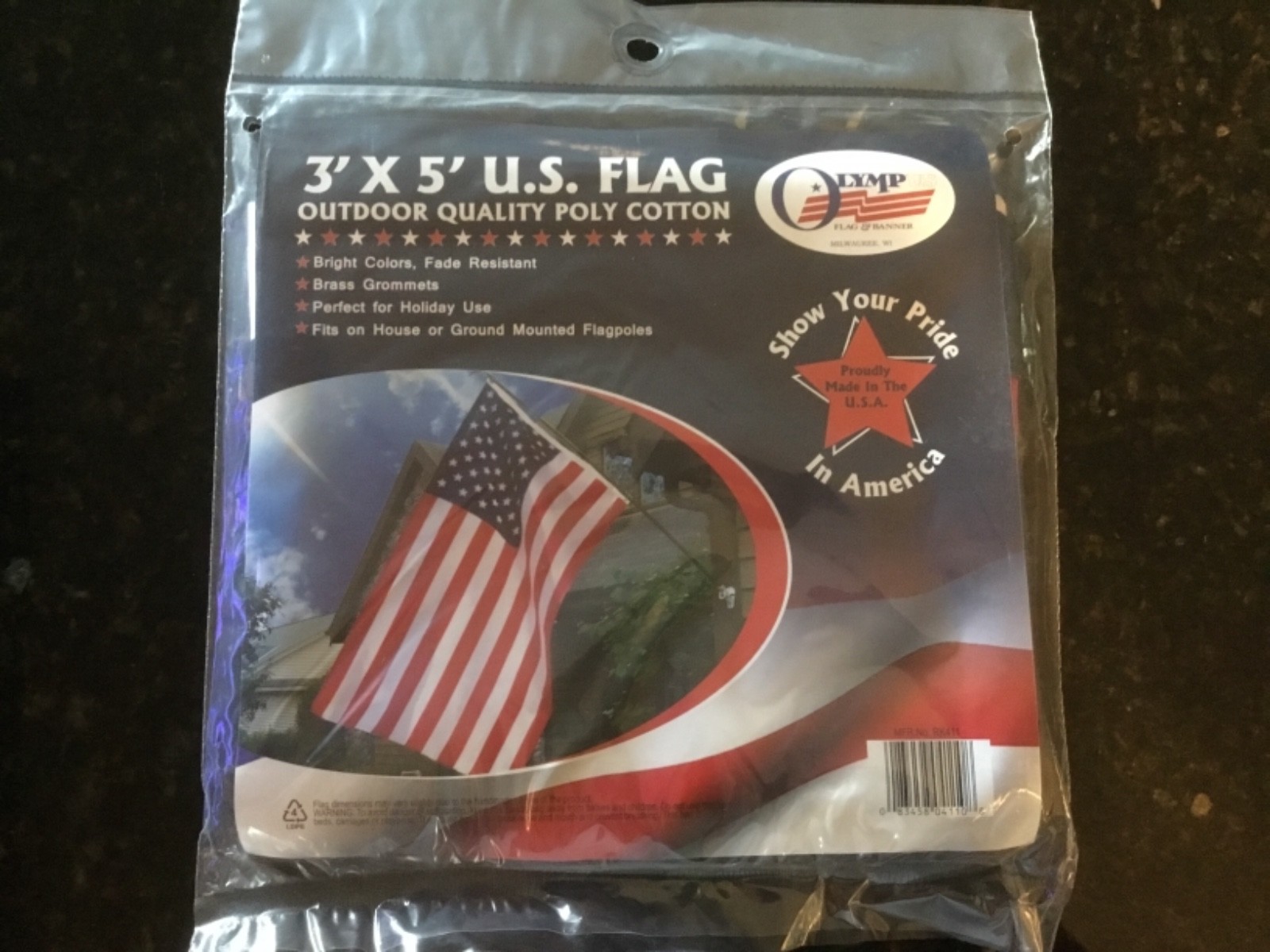 4 AMERICAN FLAGS 3’x5’ Outdoor Polycotton Made IN USA NEW  FREE SHIPPING