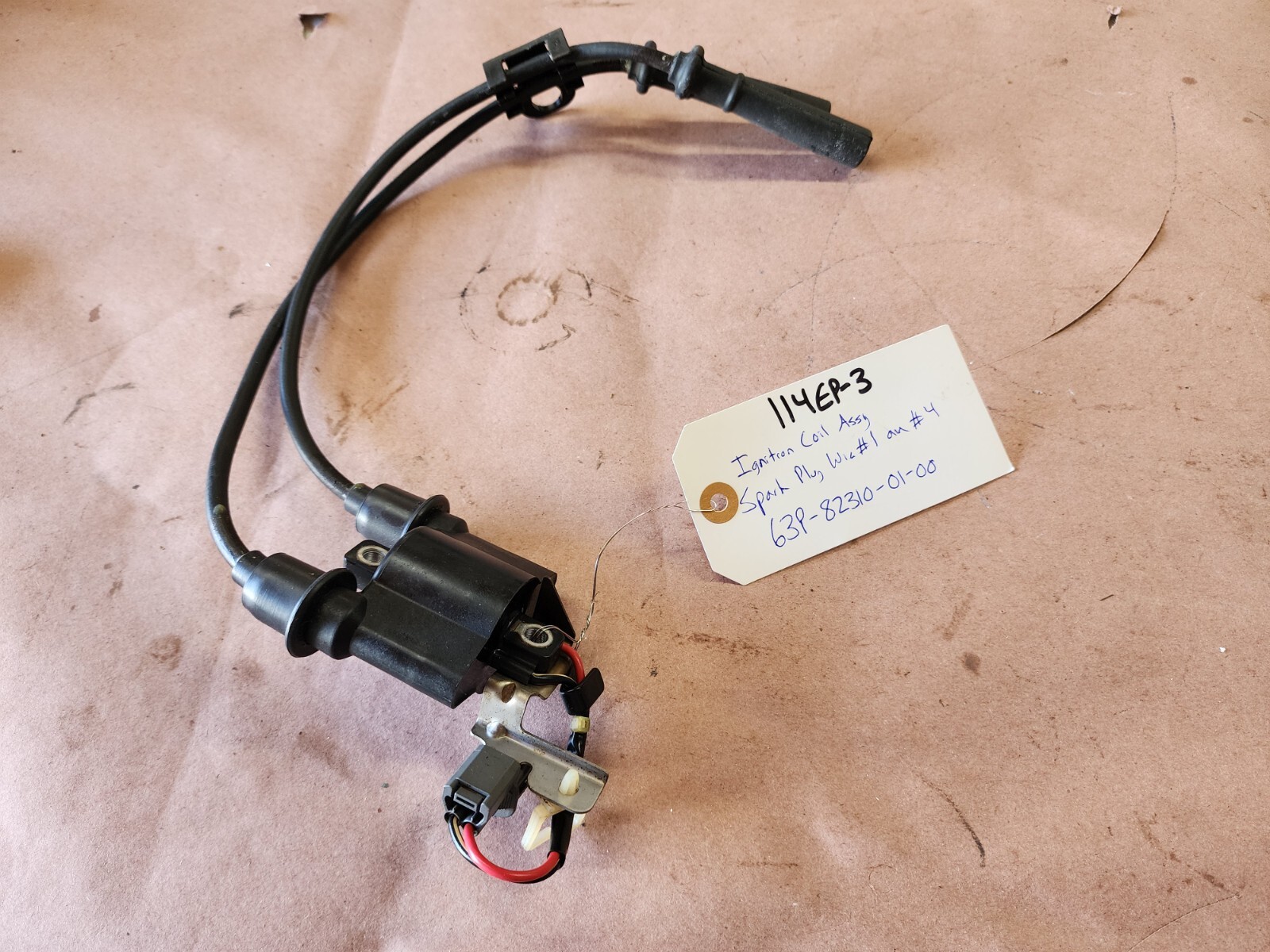 YAMAHA IGNITION COIL ASSY, SPARK PLUG WIRE 1/4, 63P-82310-01 YAMAHA IGNITION COIL ASSY, SPARK PLUG WIRE 1/4, 63P-82310-01