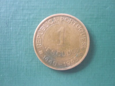 GUINEA PORTUGESE Colony 1946 Escudo Dollar 500th Anniversary of Discovery Coin
