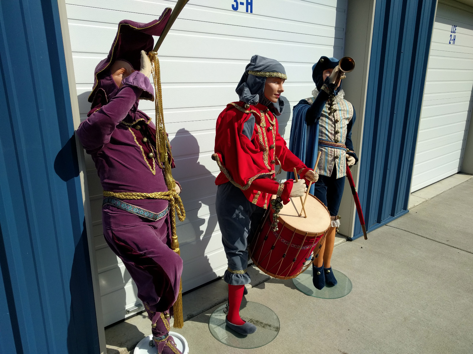 Vintage Life Size Renaissance Musician Mannequins Theater Fair Character Props