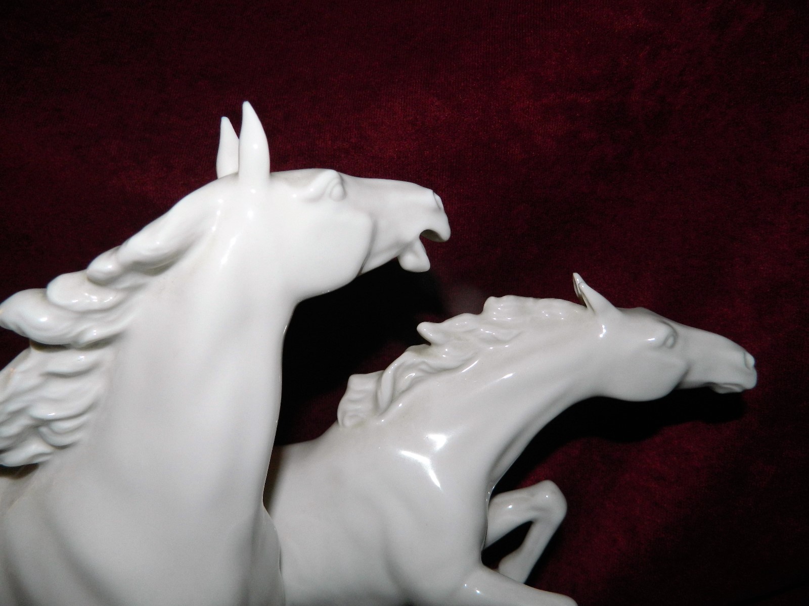 HUTSCHENREUTHER PORCELAIN FREEDOM HORSES by MAX FRITZ GERMANY