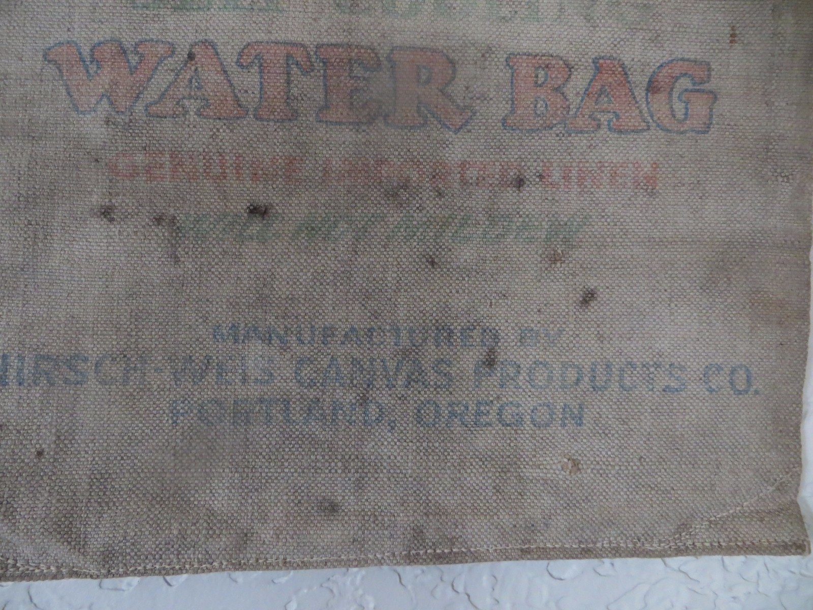 Hirsch Weis Original self cooling water bag,genuine Hirsch canvas products