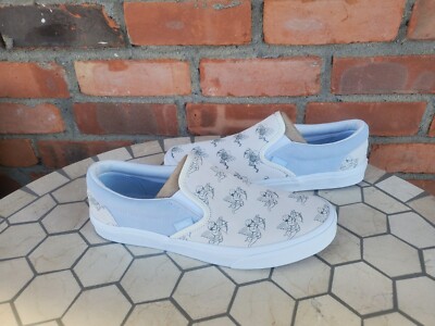 Sz 10 Vans Men Classic Slip On Love You To Death Suede Marshmallow Shoes Rare