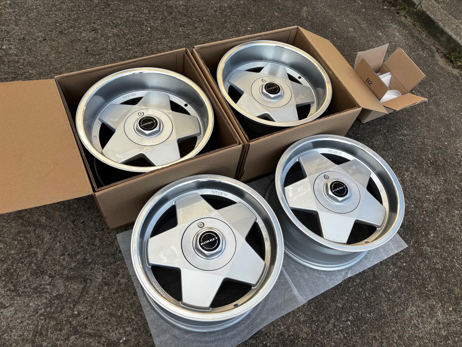7.5j + 9.0j BORBET A 16 inch Retro Klassik rims 5x100 VW Golf III